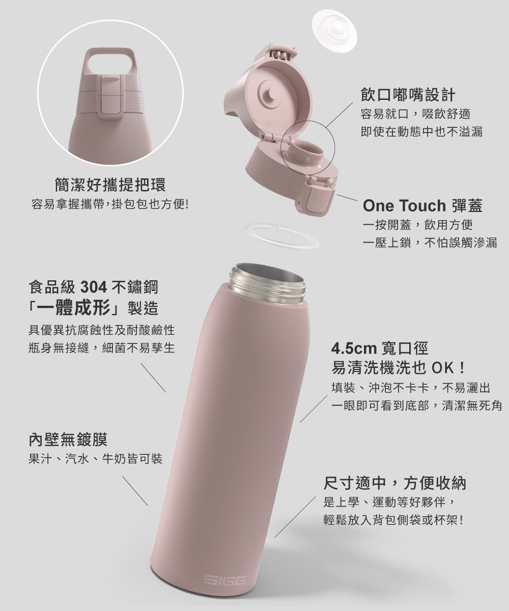 瑞士SIGG Shield 超輕量彈蓋保溫瓶:圖片 3